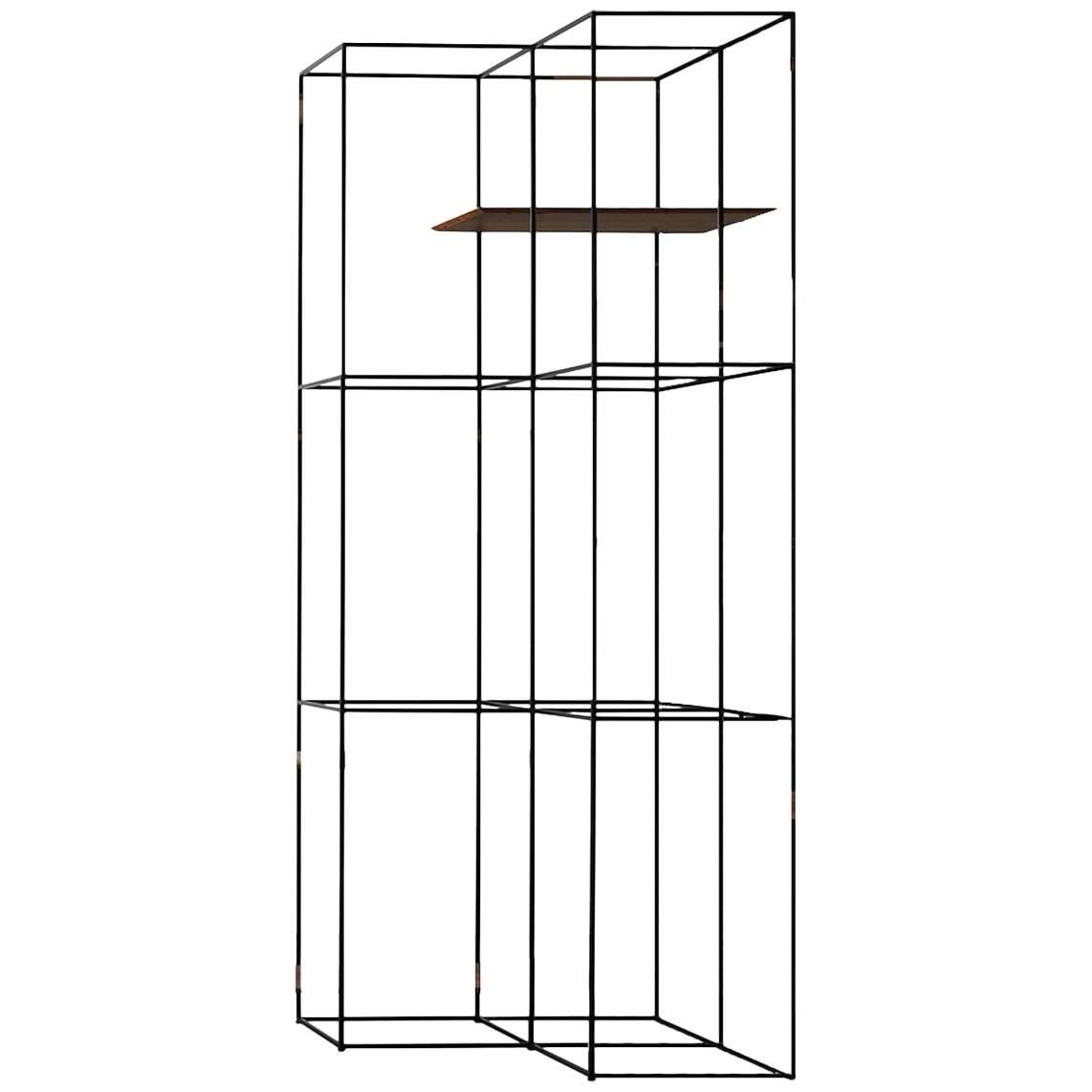 "TT3" Steel Structure and One Tray Angle Bookcase by Ron Gilad for Adele-C