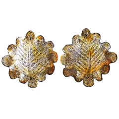 Mazzega mid-century Murano sconce glass hamber handblown pair 40 cm , 1970 Mazzega mid-century Murano sconce glass hamber handblown pair 40 cm , 1970