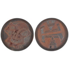 Pair of Cubist Ceramic Wall Plates