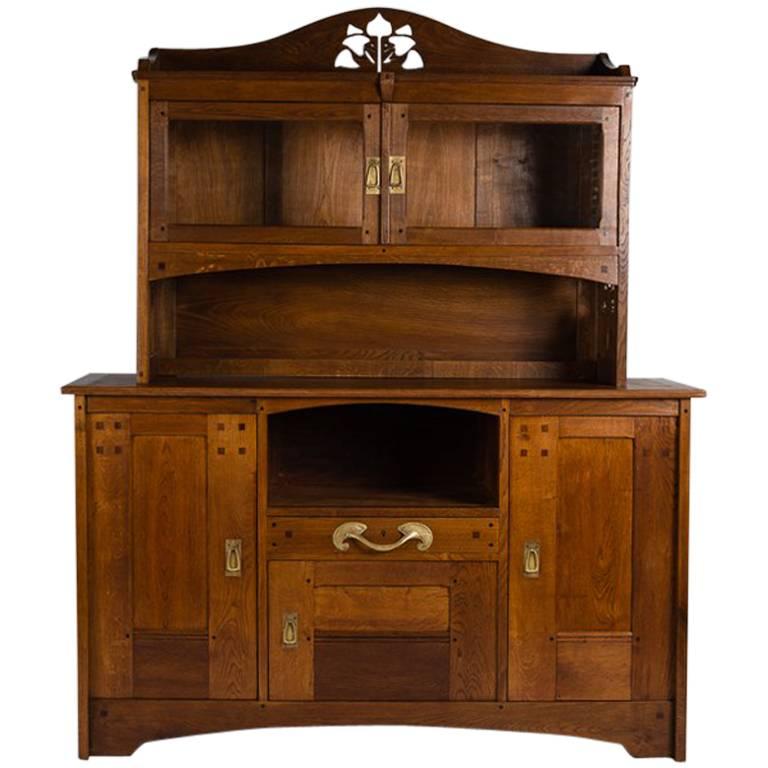 Léon Jallot Cabinet, Oak and Ash France, C. 1905