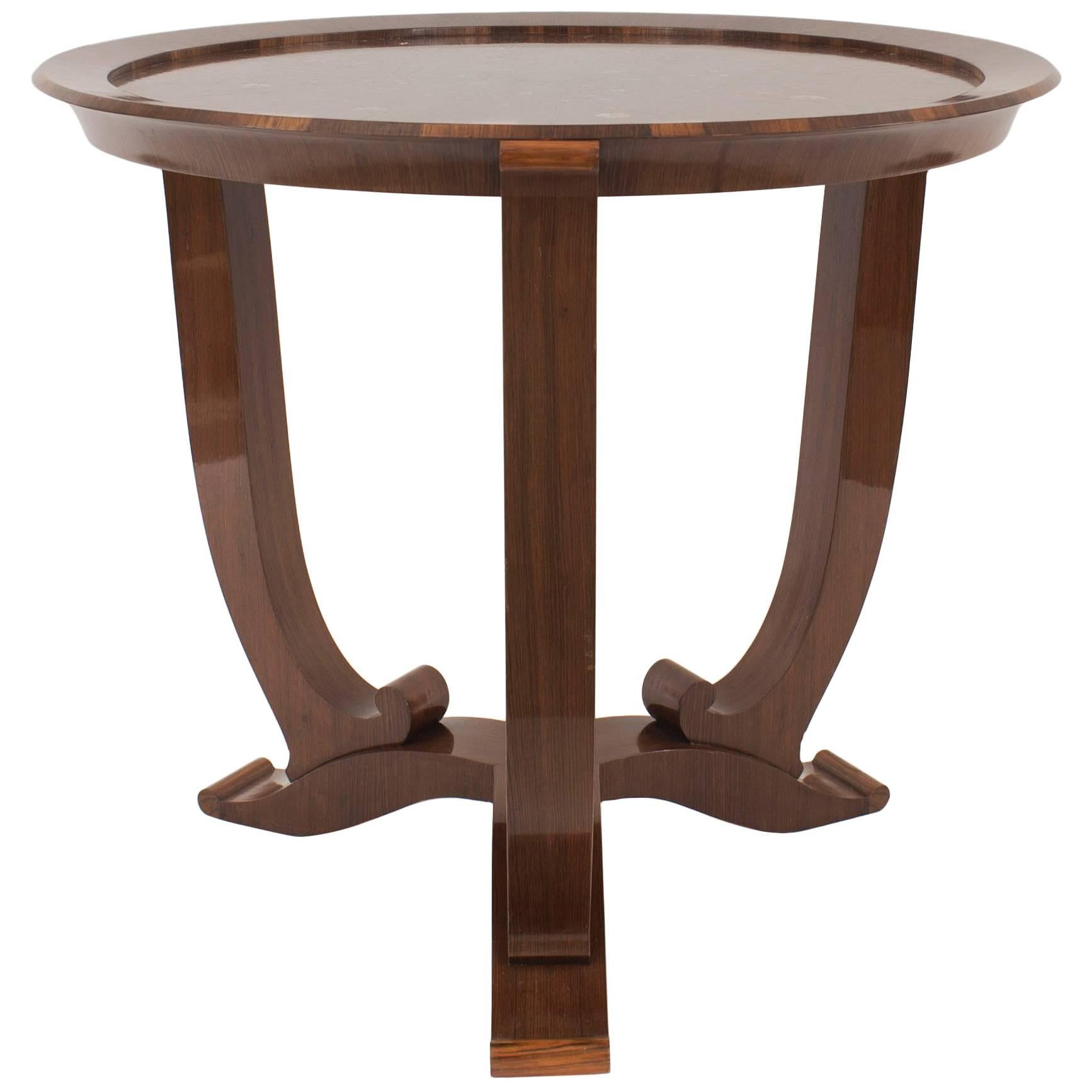French Mid-Century Rosewood End Table, by Jules Leleu