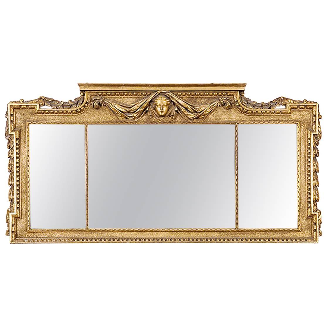 Early Victorian Gilt Overmantel Mirror