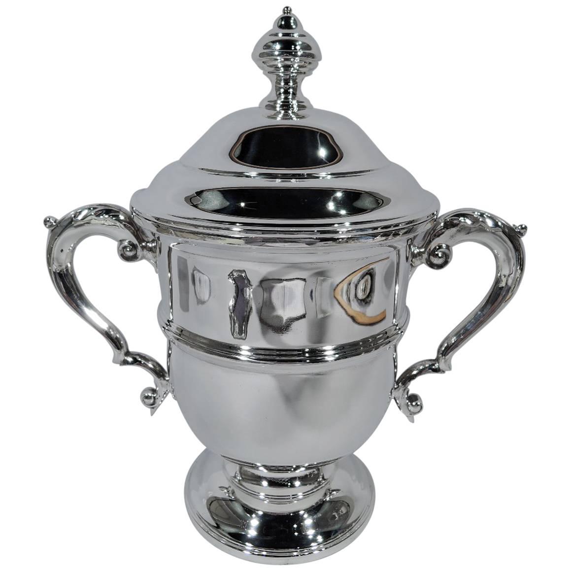 Traditional Large Sterling Silver Covered Trophy Cup by Tiffany & Co