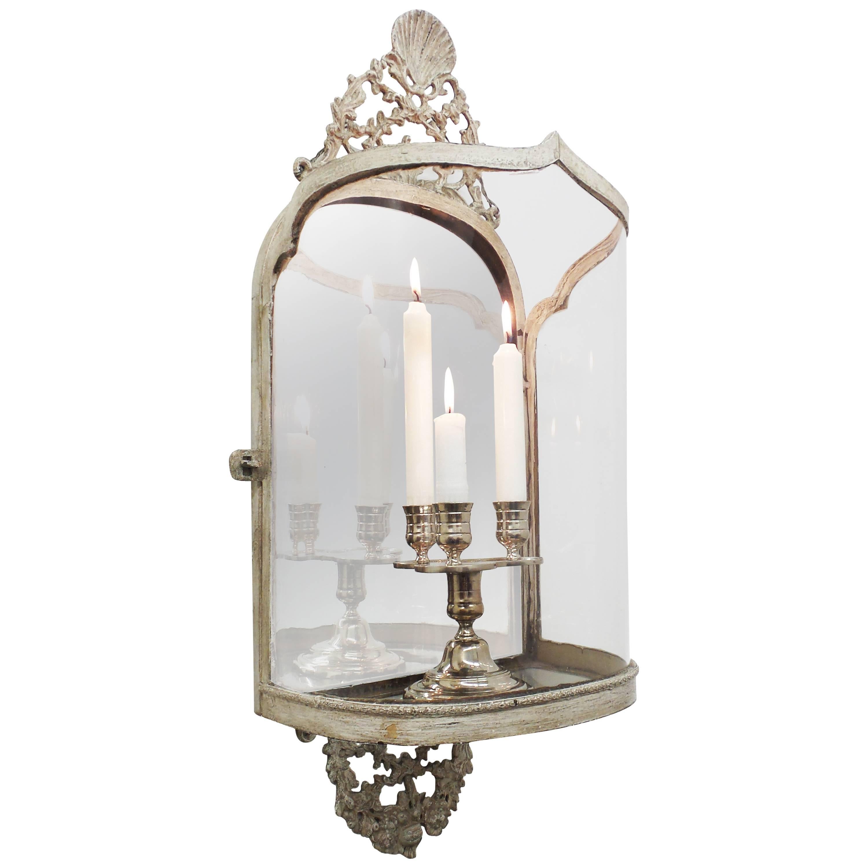 Queen Anne Style Wall Lantern For Sale