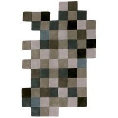 Do-Lo-Rez 1 Grey Hand-Tufted New Zealand Wool Area Rug by Ron Arad in Stock