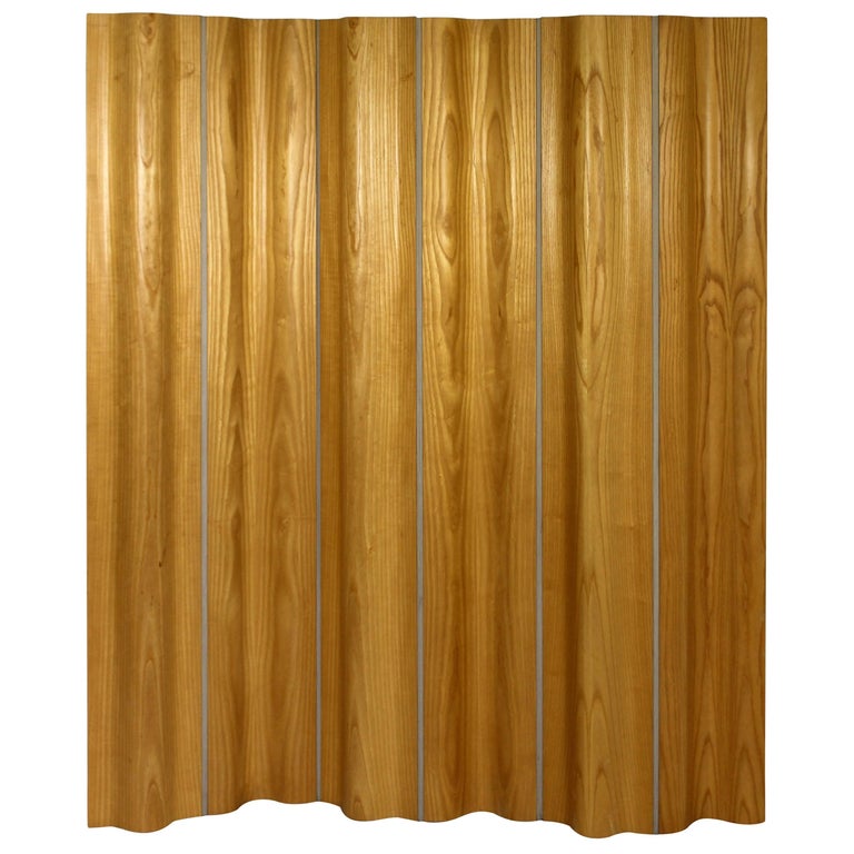 Herman Miller DWR Plywood Ash Tall Folding Screen Room Divider at 1stDibs