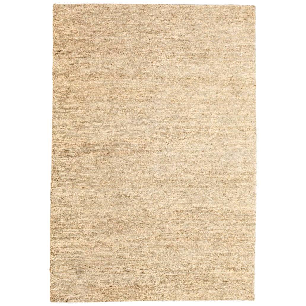 Cream Earth Rug in Hand-Knotted Jute by Nani Marquina & Ariadna Miquel, Medium For Sale