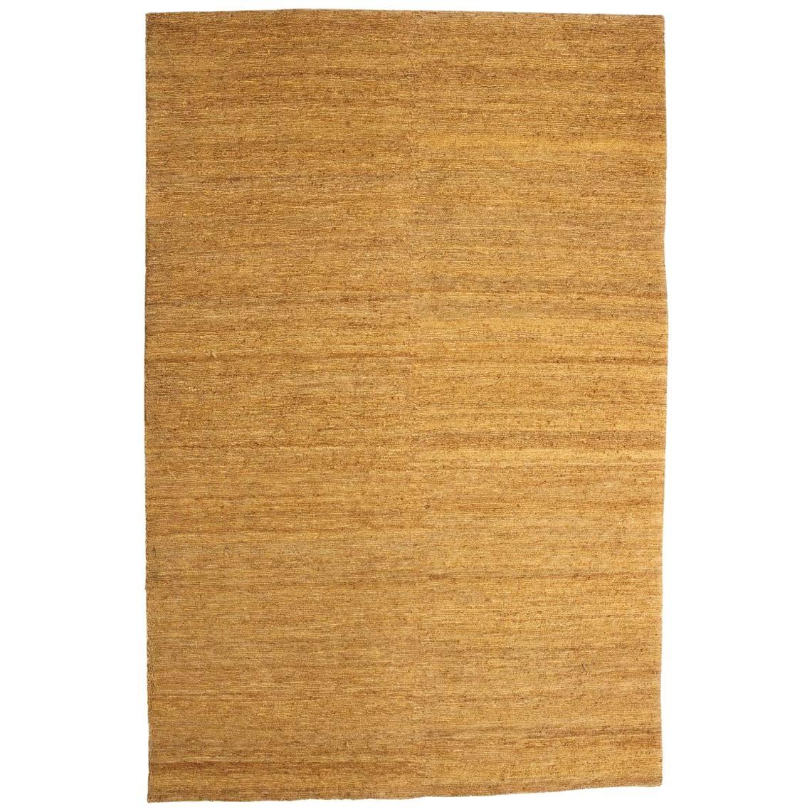  Ochre Earth Rug in Hand-Knotted Jute by Nani Marquina & Ariadna Miquel, Medium For Sale