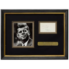 John F. Kennedy 1956 Signed Card Collage