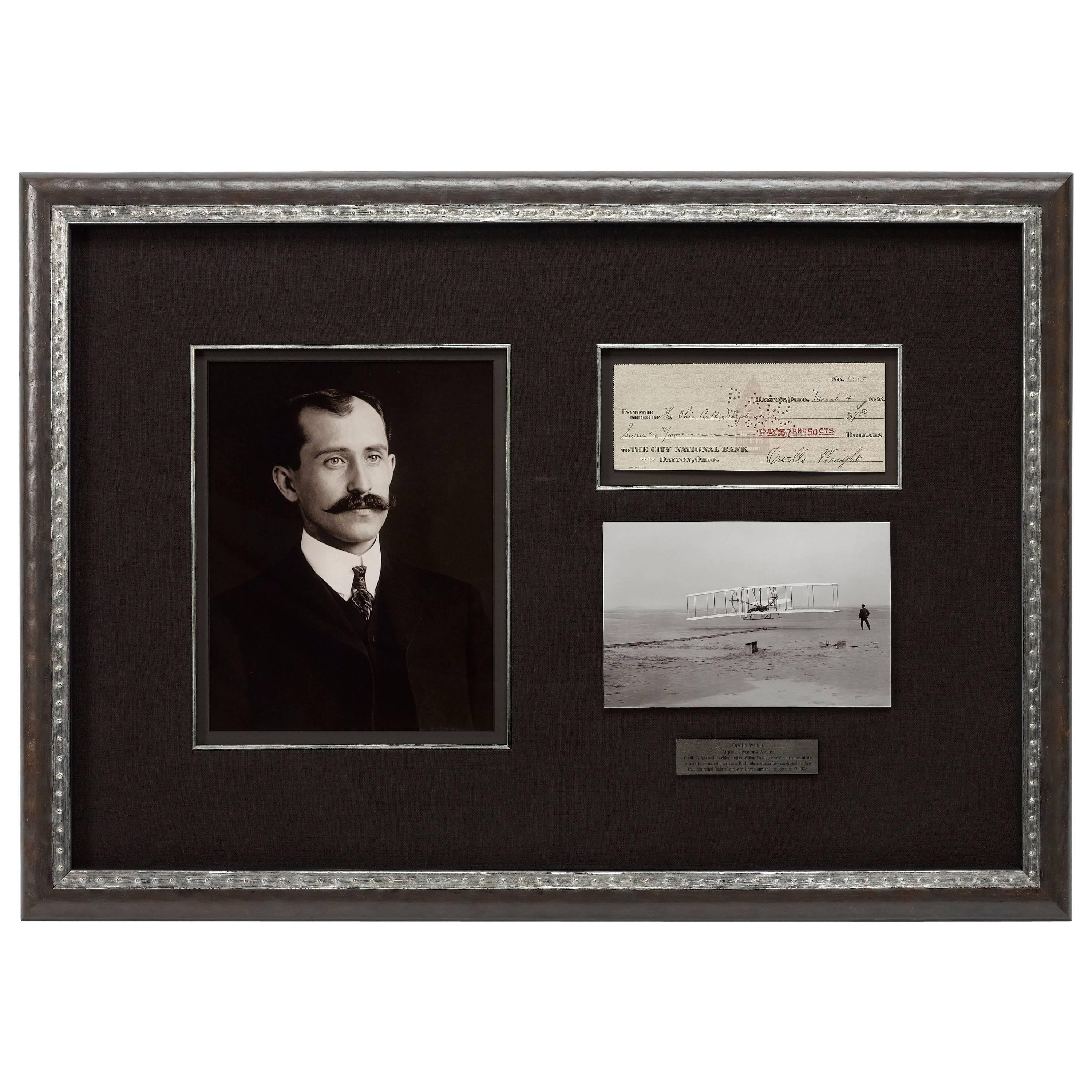 Orville Wright Signed Check, 1922