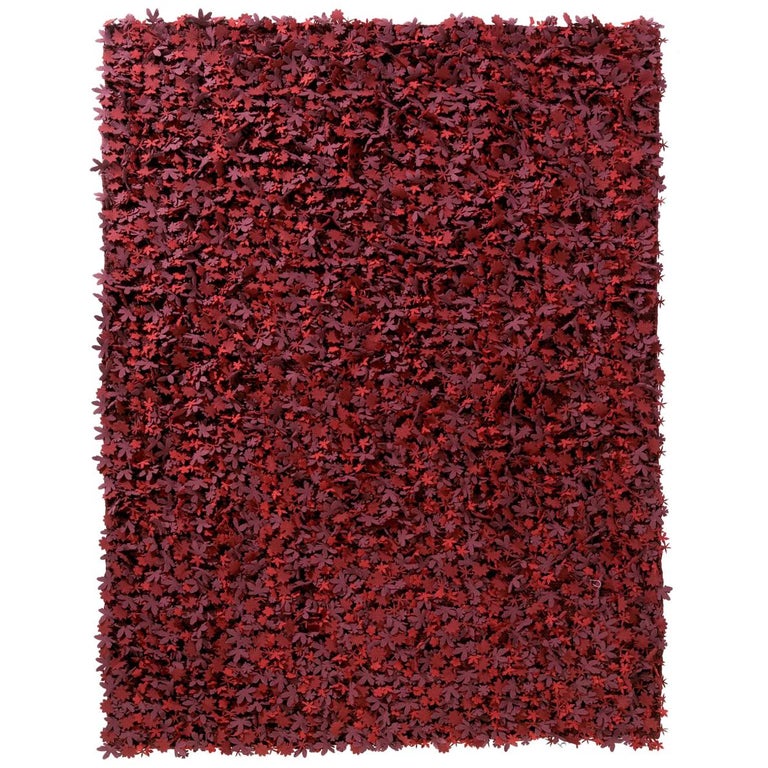 Field of Flowers HandLoomed Red Wool Felt Rug by Studio Tord Boontje in ...