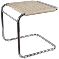 Bauhaus Style, Vintage Chrome Tubular Steel Stool by Knoll Andre Dupre