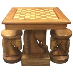 Unique Horse Head Game Table and Seats in the Style of Billy Haines