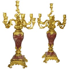Pair of French 19th Century Louis XV Style Gilt-Bronze
Rouge Royal Candelabra Pair of French 19th Century Louis XV Style Gilt-Bronze
Rouge Royal Candelabra