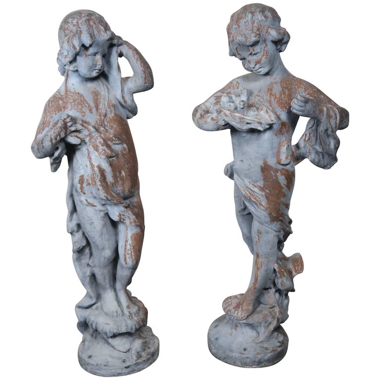 Pair of 19th Century Italian Garden Statues at 1stDibs