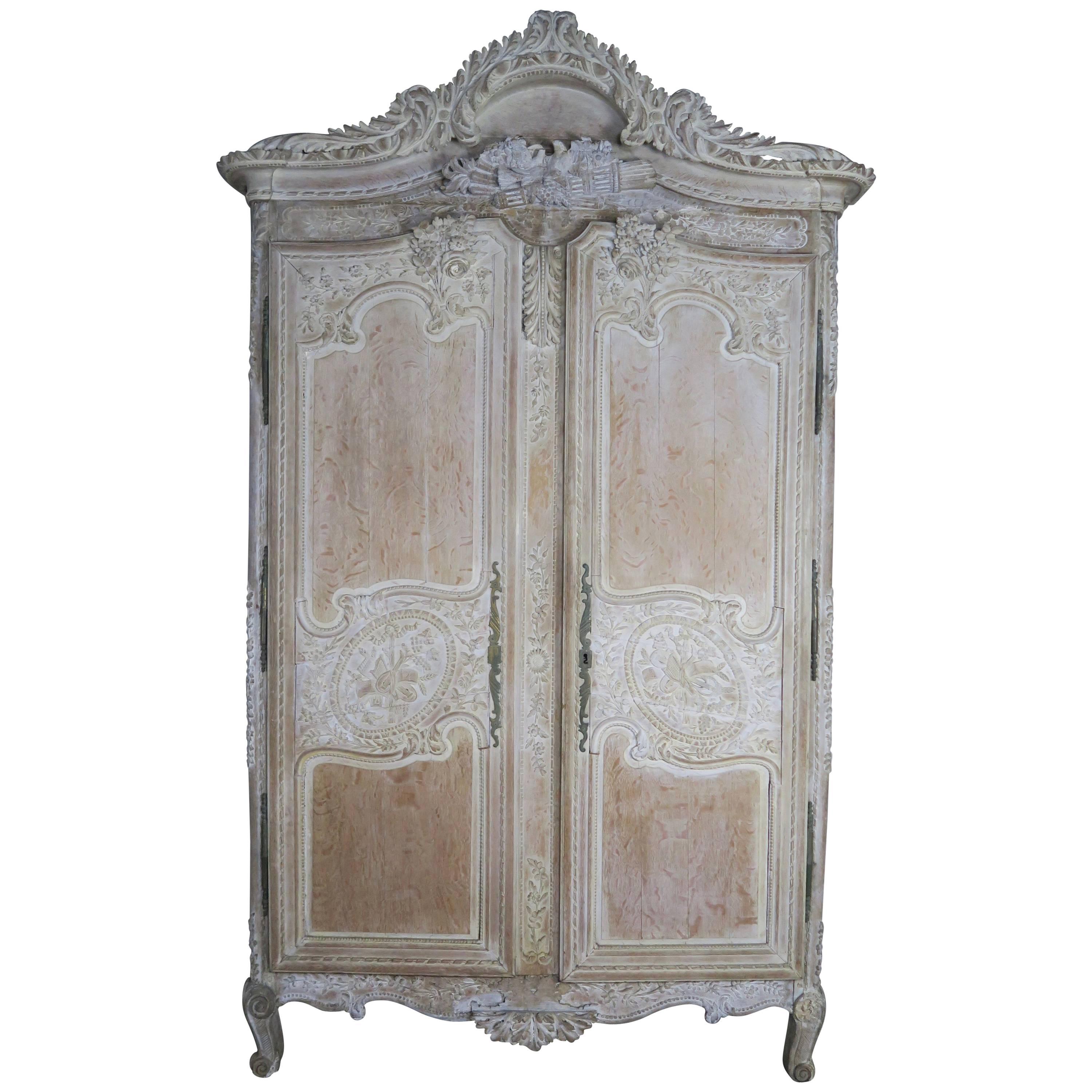19th Century, French Louis XV Style Armoire