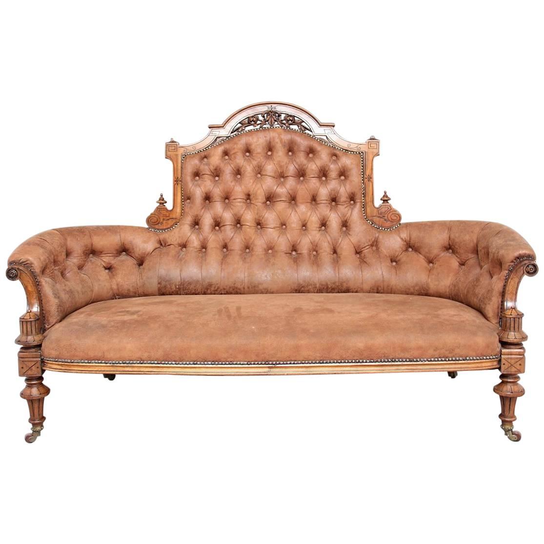 19th Century Walnut Sofa