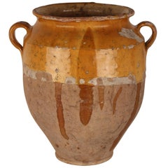 Antique Decorative Confit Pot from the South of France, 19th Century