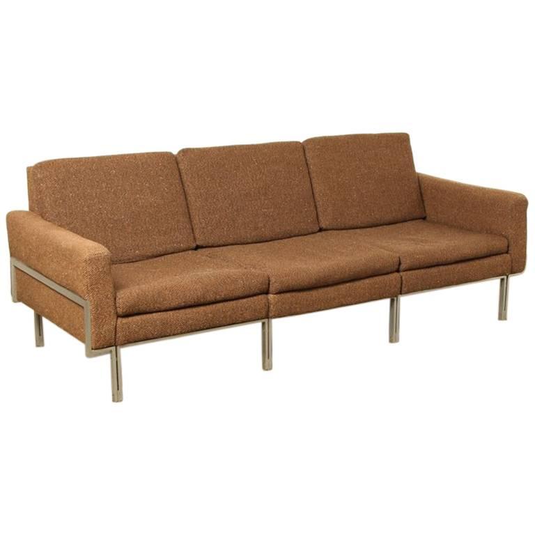 Early Florence Knoll Parallel Bar Style Sofa