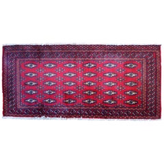 Handmade Vintage Turkmen Tekke Oriental Rug, 1970s