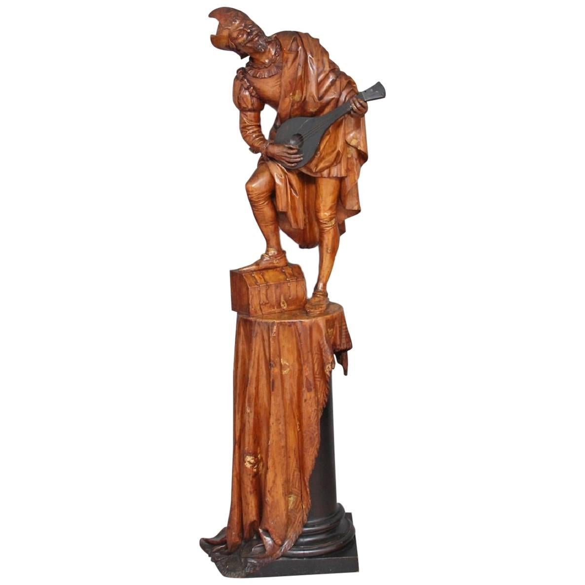 19th Century Italian Carved Wood Sculpture