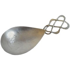 Very Rare Caddy Spoon Made in Chester by the Keswick School of Industrial Art