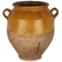 Antique Confit Pot from the South of France, 19th Century
