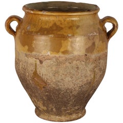 Antique Decorative Confit Pot from the South of France, 19th Century