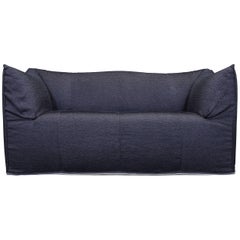 B&B Italia Le Bambole Designer Sofa Fabric Grey Black Two-Seat Couch Modern