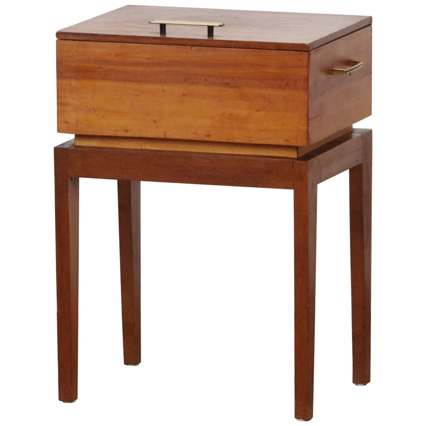 1950s, Teak and Pine Sewing, Side Table