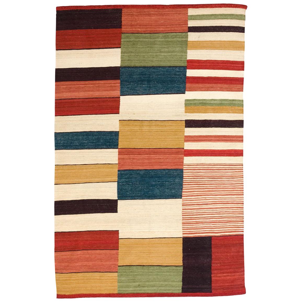 Large Medina 2 Hand-Loomed Afghan Wool Kilim Rug by Nani Marquina in Stock