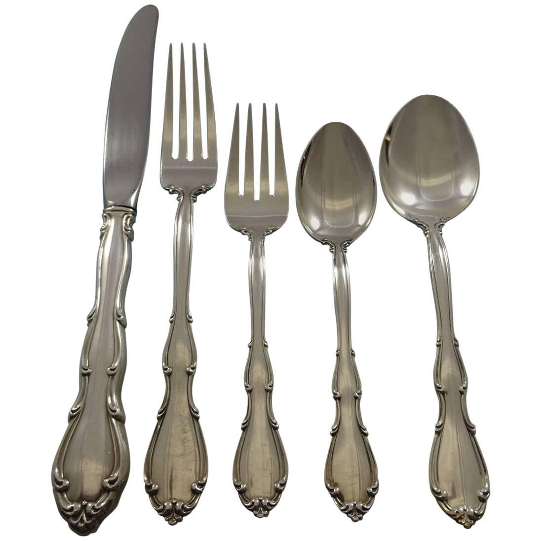 Fontana by Towle Sterling Silver Flatware Set for Eight Service 40 Pieces New For Sale