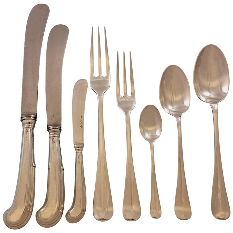 Queen Ann by Worcester Sterling Silver Dinner Flatware Set Service 68