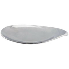 Large Eva Zeisel Biomorphic Silver Platter for Nambe