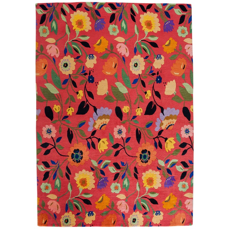 Contemporary Floral Pattern Rug For Sale at 1stDibs contemporary