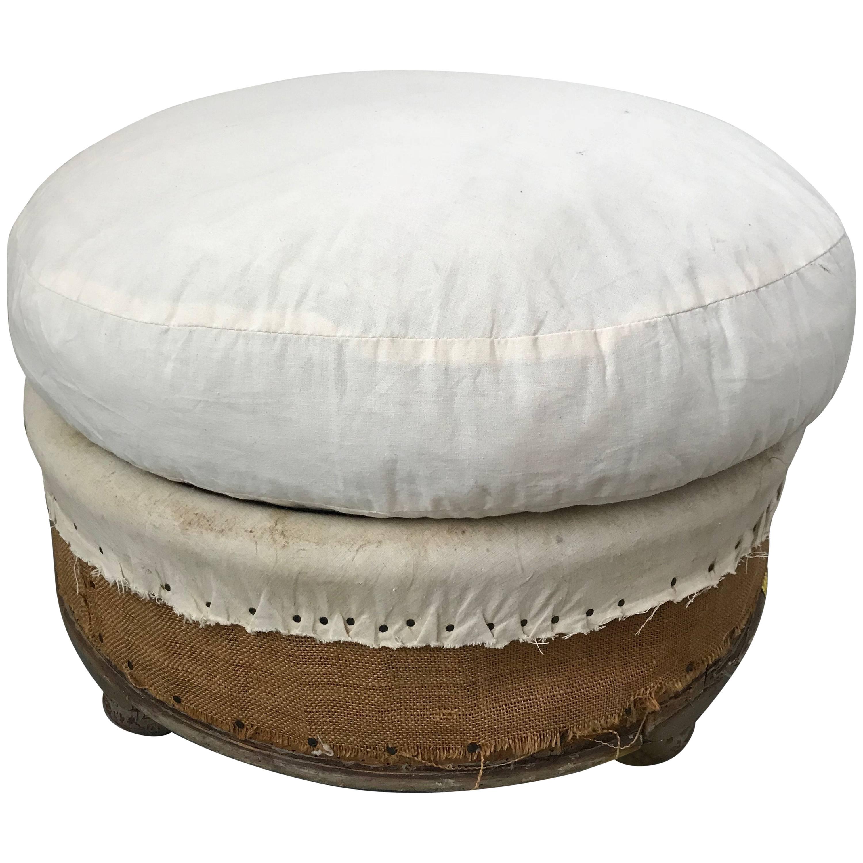 19th Century Small Round Ottoman