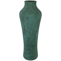 Vintage Monumental Hyalyn Pottery Vase Turquoise Green Matte