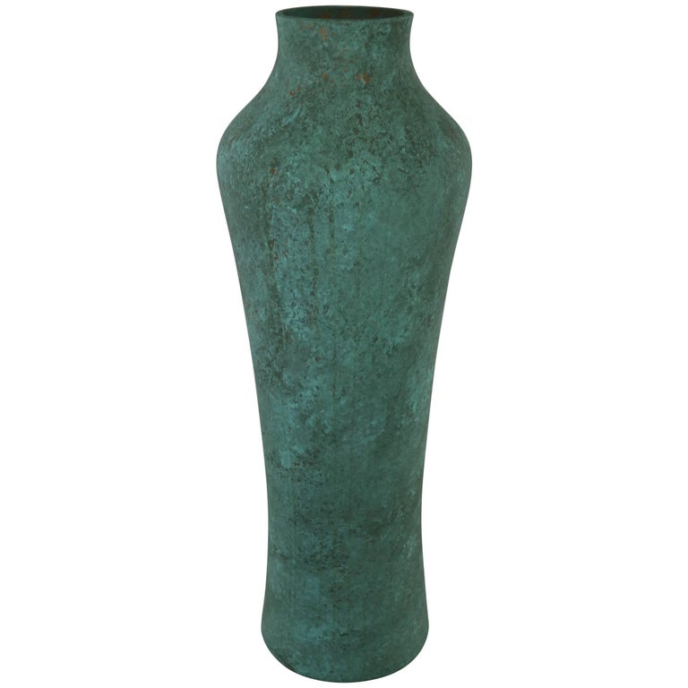 Monumental Hyalyn Pottery Vase Turquoise Green Matte At 1stdibs