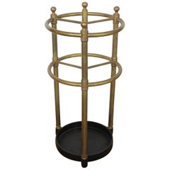 Antique English Brass Umbrella Stand