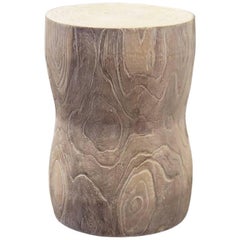 Andrianna Shamaris Hand-Carved Solid Teak Wood Stool