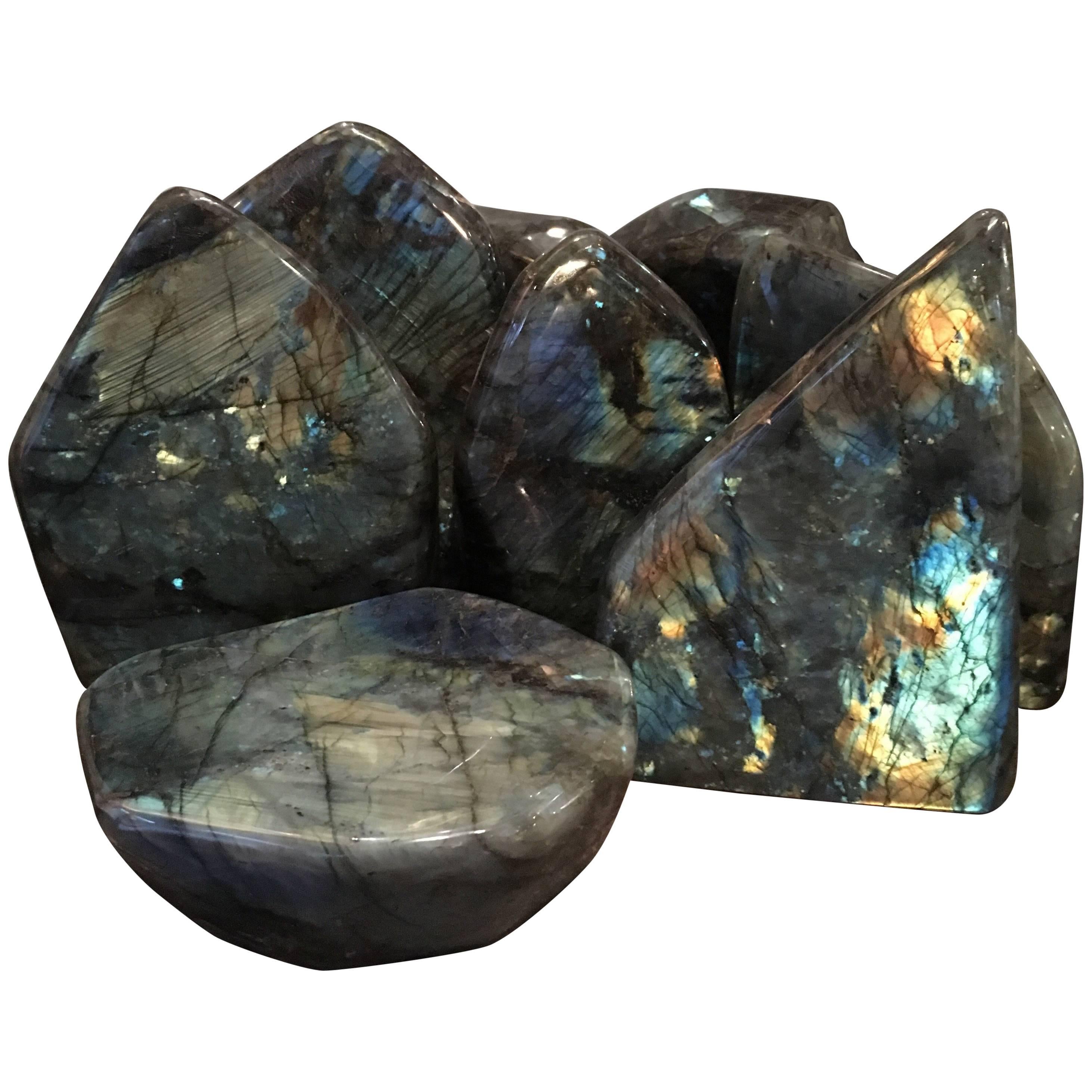 Group of Large Fiery Labradorite Specimens