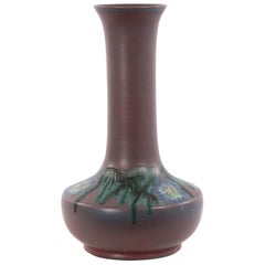 Rookwood Pottery Purple Floral Vase by Charles Tood
