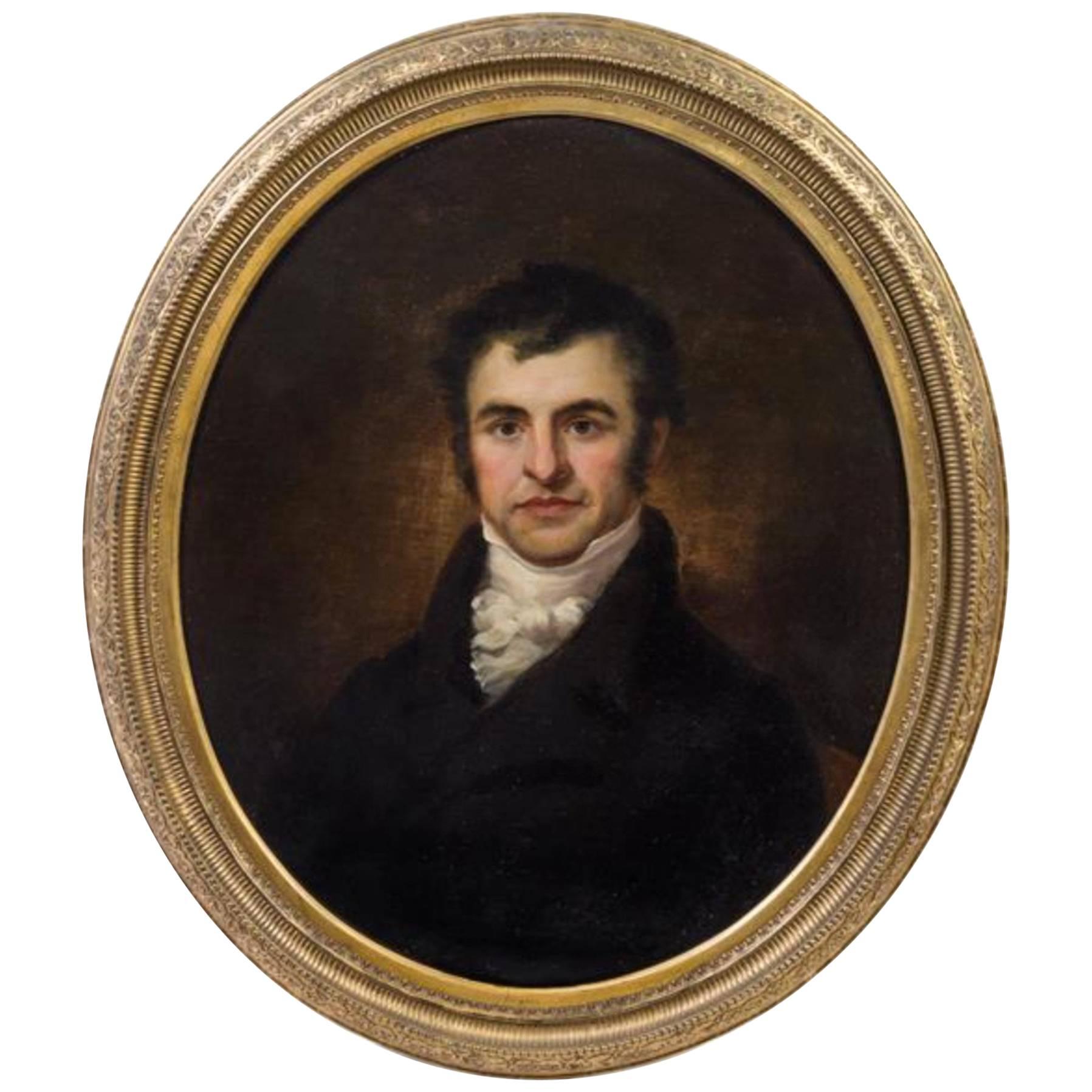  Artist Unknown Early 19th Century Portrait of Robert Burns Oil on Canvas For Sale