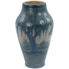 Newcomb Vase Decorated with Moss Laden Trees by Anna F. Simpson