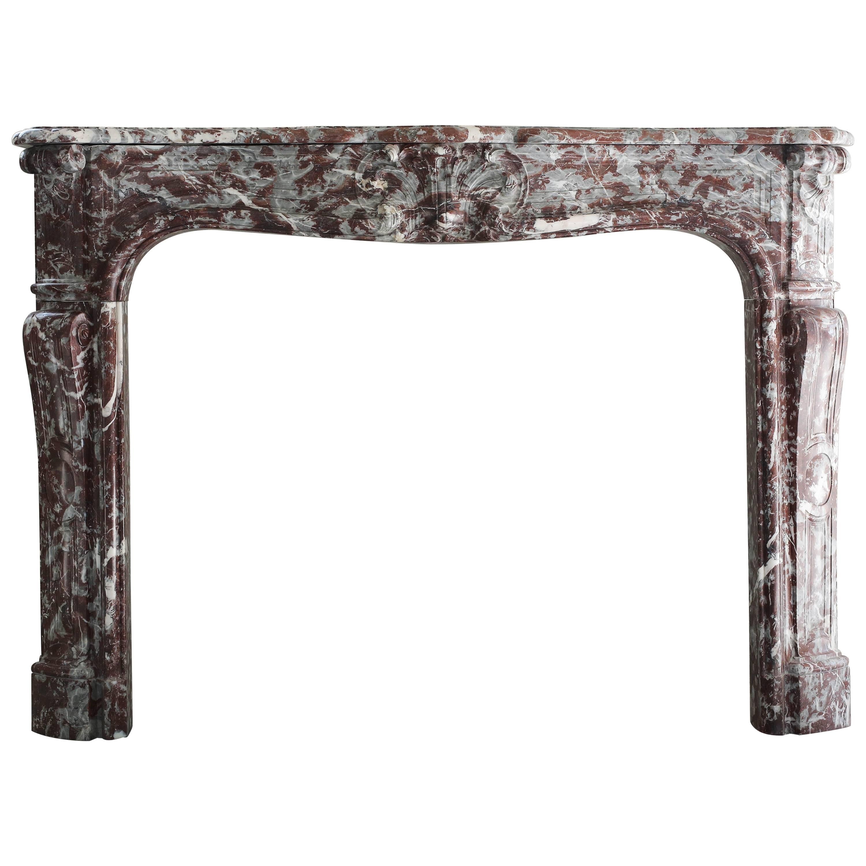 Antique Marble Fireplace, 19th century, Louis XV