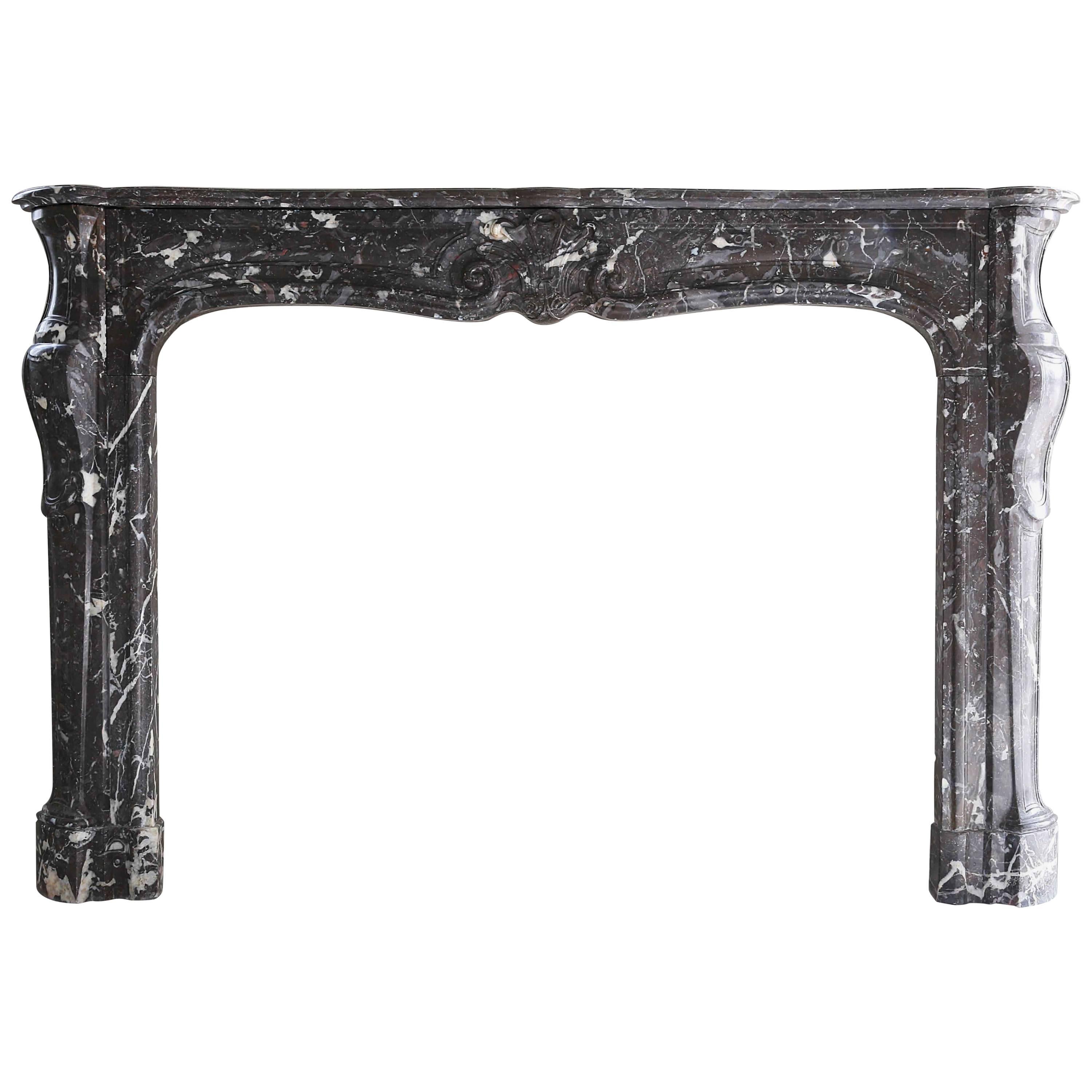 Antique Marble Fireplace, Louis XV Style, Kind of Marble Is Saint-Anna For Sale