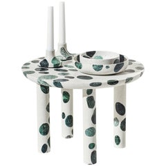 Contemporary Collecta Circular Coffee Table or Side Table In Terrazzo 