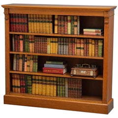 Victorian Oak Open Bookcase