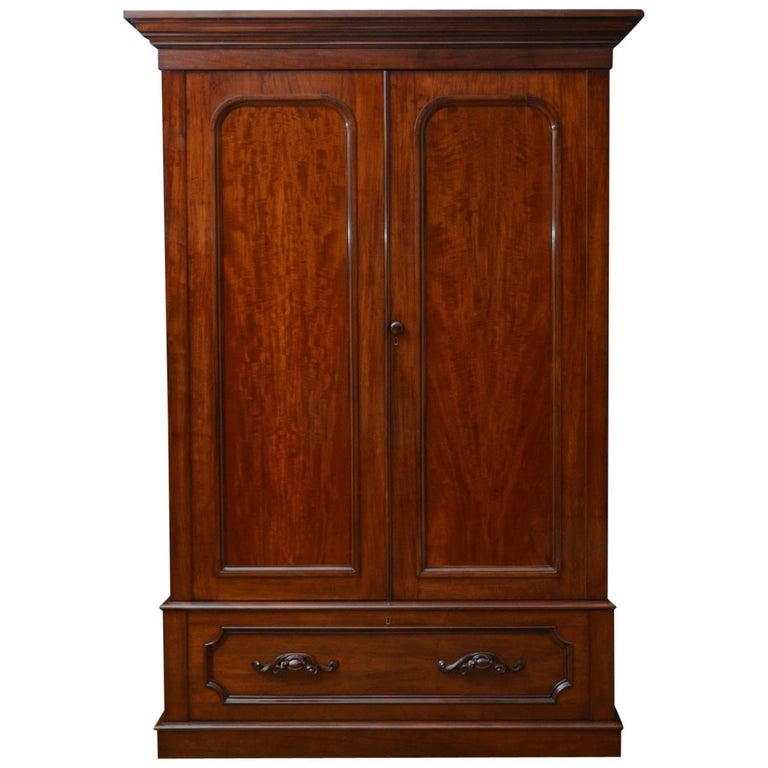 Art Deco Mahogany Compactom Armoire Wardrobe, Fitted Closet at 1stdibs