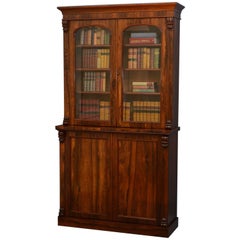 Antique Victorian Rosewood Bookcase
